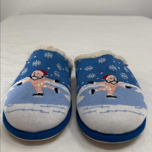 Reef x Tipsy Elves Slippers Wm Large EU 38/39 Blue Nude Naked Skating Santa Snow - Picture 2 of 9